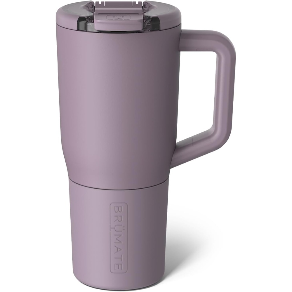 image:imageBrMate Mv 25oz 100 Leak Proof Insulated Coffee Mug with Handle amp Lid Stainless Steel Coffee Travel Mug Double Walled Coffee Cup Navy Polka DotsLilac Dusk