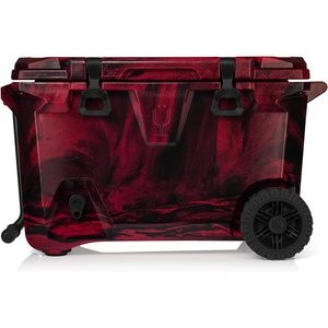 image:imageBrMate BrTank Hard Cooler with Builtin Drink Tank amp Tap  5 Day Ice Retention  Perfect for Beach Tailgating Camping Sports Games amp MoreRed  Black Swirl