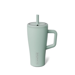 image:imageBrMate Era 30 oz Tumbler with Handle amp Straw  100 Leakproof Insulated Water Bottle Tumbler with Lid amp Flexible SoftSip Straw  Made of Stainless Steel  Cup Holder Friendly  30oz CuraaoSage