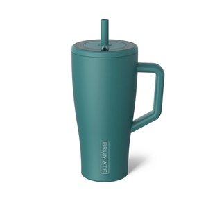image:imageBrMate Era 30 oz Tumbler with Handle amp Straw  100 Leakproof Insulated Water Bottle Tumbler with Lid amp Flexible SoftSip Straw  Made of Stainless Steel  Cup Holder Friendly  30oz CuraaoJuniper