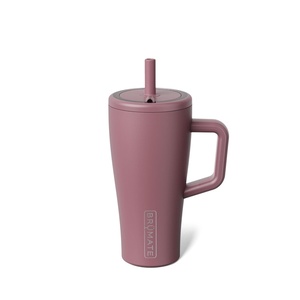 image:imageBrMate Era 30 oz Tumbler with Handle amp Straw  100 Leakproof Insulated Water Bottle Tumbler with Lid amp Flexible SoftSip Straw  Made of Stainless Steel  Cup Holder Friendly  30oz CuraaoRose Taupe