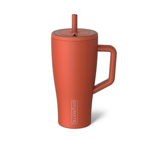 image:imageBrMate Era 30 oz Tumbler with Handle amp Straw  100 Leakproof Insulated Water Bottle Tumbler with Lid amp Flexible SoftSip Straw  Made of Stainless Steel  Cup Holder Friendly  30oz CuraaoCedar