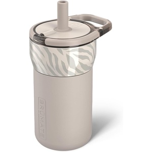 image:imageBrMate Leap 12oz 100 Leakproof Kids Tumbler with Handle amp Silicone Soft Straw  Durable Drop Resistant Silicone Sleeve  Made of Insulated Stainless Steel  Cup Holder Friendly  Violet CrushZebra