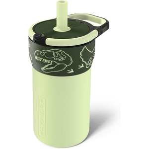 image:imageBrMate Leap 12oz 100 Leakproof Kids Tumbler with Handle amp Silicone Soft Straw  Durable Drop Resistant Silicone Sleeve  Made of Insulated Stainless Steel  Cup Holder Friendly  Violet CrushDinos