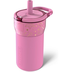 image:imageBrMate Leap 12oz 100 Leakproof Kids Tumbler with Handle amp Silicone Soft Straw  Durable Drop Resistant Silicone Sleeve  Made of Insulated Stainless Steel  Cup Holder Friendly  Violet CrushPrincess