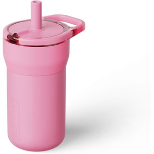 image:imageBrMate Leap 12oz 100 Leakproof Kids Tumbler with Handle amp Silicone Soft Straw  Durable Drop Resistant Silicone Sleeve  Made of Insulated Stainless Steel  Cup Holder Friendly  Violet CrushPrimrose