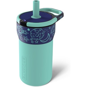 image:imageBrMate Leap 12oz 100 Leakproof Kids Tumbler with Handle amp Silicone Soft Straw  Durable Drop Resistant Silicone Sleeve  Made of Insulated Stainless Steel  Cup Holder Friendly  Violet CrushOuter Space