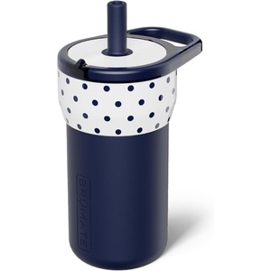 image:imageBrMate Leap 12oz 100 Leakproof Kids Tumbler with Handle amp Silicone Soft Straw  Durable Drop Resistant Silicone Sleeve  Made of Insulated Stainless Steel  Cup Holder Friendly  Violet CrushWhite Polka Dots