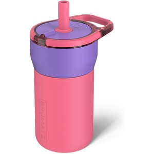 image:imageBrMate Leap 12oz 100 Leakproof Kids Tumbler with Handle amp Silicone Soft Straw  Durable Drop Resistant Silicone Sleeve  Made of Insulated Stainless Steel  Cup Holder Friendly  Violet CrushAurora