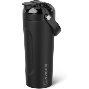 image:imageBrMate MultiShaker Blender Shaker Bottle  100 Leakproof Insulated Stainless Steel  Pre Workout and Protein Shaker Bottle for the Gym  25oz MochaMatte Black
