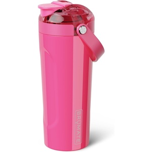 image:imageBrMate MultiShaker Blender Shaker Bottle  100 Leakproof Insulated Stainless Steel  Pre Workout and Protein Shaker Bottle for the Gym  25oz MochaNeon Pink