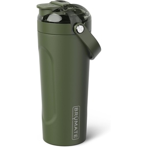 image:imageBrMate MultiShaker Blender Shaker Bottle  100 Leakproof Insulated Stainless Steel  Pre Workout and Protein Shaker Bottle for the Gym  25oz MochaOD Green
