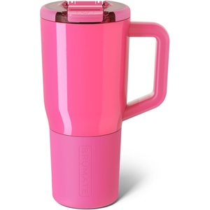 image:imageBrMate Mv  25oz 100 Leak Proof Insulated Coffee Mug with Handle amp Lid  Stainless Steel Coffee Travel Mug  Double Walled Coffee Cup Navy Polka DotsNeon Pink