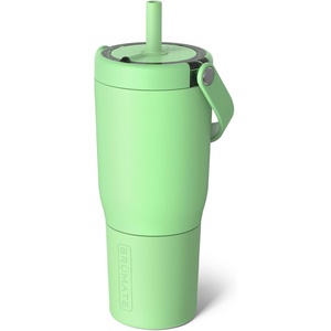 image:imageBrMate Resa 35oz 100 Leakproof Travel Tumbler with Handle amp Straw  Flexible SoftSip Straw  Silicone Sleeve for Durability  Stainless Steel  Cup Holder amp Travel Friendly Water Bottle PineappleKiwi