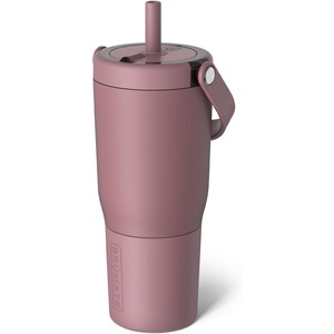 image:imageBrMate Resa 35oz 100 Leakproof Travel Tumbler with Handle amp Straw  Flexible SoftSip Straw  Silicone Sleeve for Durability  Stainless Steel  Cup Holder amp Travel Friendly Water Bottle PineappleRose Taupe