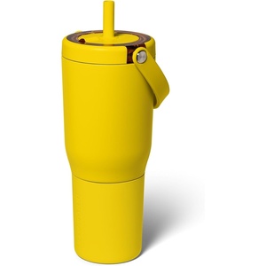 image:imageBrMate Resa 35oz 100 Leakproof Travel Tumbler with Handle amp Straw  Flexible SoftSip Straw  Silicone Sleeve for Durability  Stainless Steel  Cup Holder amp Travel Friendly Water Bottle PineapplePineapple