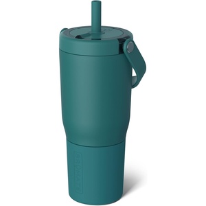 image:imageBrMate Resa 35oz 100 Leakproof Travel Tumbler with Handle amp Straw  Flexible SoftSip Straw  Silicone Sleeve for Durability  Stainless Steel  Cup Holder amp Travel Friendly Water Bottle PineappleJuniper