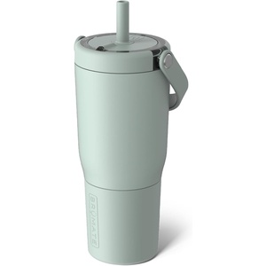 image:imageBrMate Resa 35oz 100 Leakproof Travel Tumbler with Handle amp Straw  Flexible SoftSip Straw  Silicone Sleeve for Durability  Stainless Steel  Cup Holder amp Travel Friendly Water Bottle PineappleSage