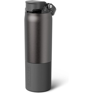 image:imageBrMate Rise 35oz Water Bottle With 100 Leakproof Covered Silicone Straw  Insulated Stainless Steel Water Bottle  Fast Flow  Soft Sip Silicone Spout  Removable Straw  BPAFree Nightfall BlueBlack Stainless