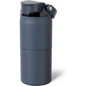 image:imageBrMate Rise 35oz Water Bottle With 100 Leakproof Covered Silicone Straw  Insulated Stainless Steel Water Bottle  Fast Flow  Soft Sip Silicone Spout  Removable Straw  BPAFree Nightfall BlueNightfall Blue