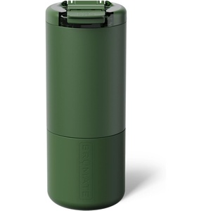 image:imageBrMate Strova 18oz 100 Leakproof Insulated Coffee Mug  CeramicLined Interior  BuiltIn Silicone Sleeve for Travel  Locking Flip Lid JavaOD Green